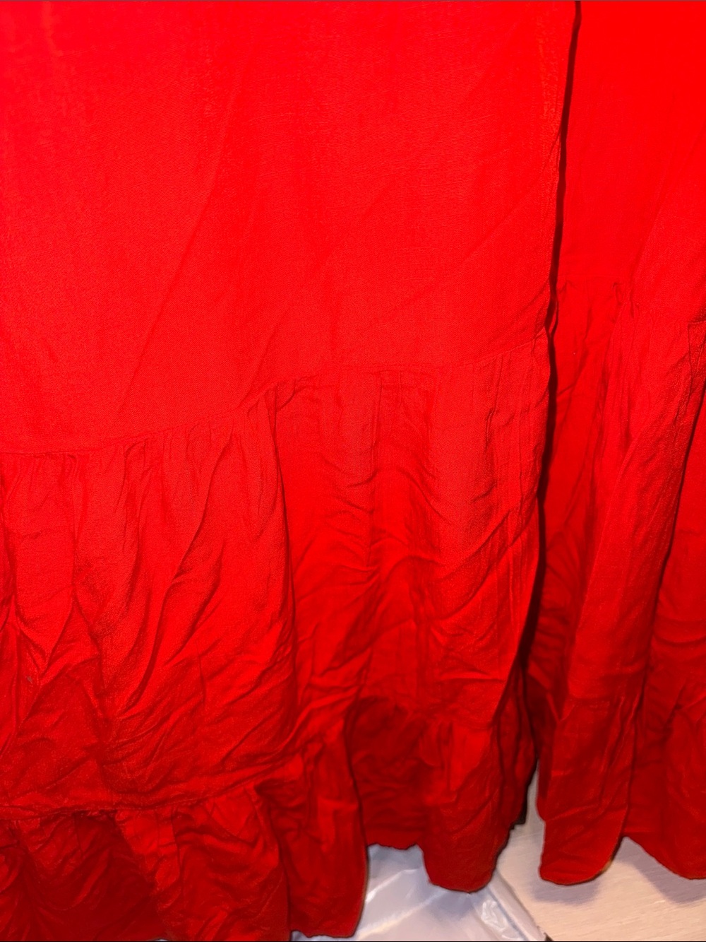 Knox Rose Orange V‑Neck Tiered Maxi Dress - Picture 8 of 9